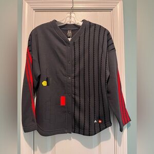 NWT Adidas x Classic Lego Boys Jersey Shirt M (11-12Y) Carbon/Red MSRP$75